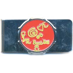 The Beatles Money Clip: Love Drum Red/Chrome Finish