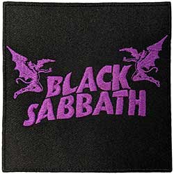 Black Sabbath Standard Woven Patch: Wavy Logo & Daemons