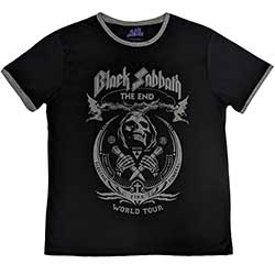 Black Sabbath Unisex Ringer T-Shirt: The End Mushroom Cloud