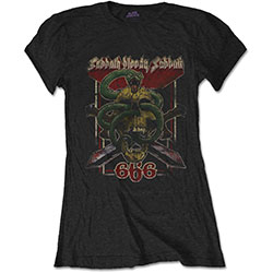 Black Sabbath Ladies T-Shirt: Bloody Sabbath 666