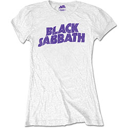 Black Sabbath Ladies T-Shirt: Wavy Logo Vintage (Retail Pack)