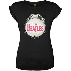 The Beatles Ladies T-Shirt: Drum (Embellished)