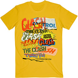 The Clash Unisex T-Shirt: Singles Collage Text