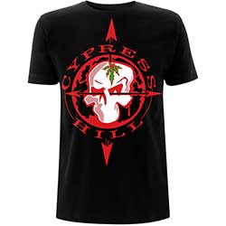 Cypress Hill Unisex T-Shirt: Skull Compass