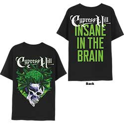 Cypress Hill Unisex T-Shirt: Insane In The Brain (Back Print)