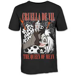 Disney Unisex T-Shirt: 101 Dalmatians Cruella Homage  