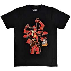 Marvel Comics Unisex T-Shirt: Deadpool Arms