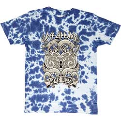 Def Leppard Unisex T-Shirt: Love Bites (Wash Collection)