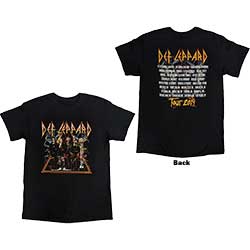 Def Leppard Unisex T-Shirt: Band Photo Tour 2019 (Back Print & Ex-Tour)
