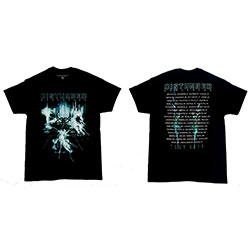 Disturbed Unisex T-Shirt: Apocalypse Date back (Ex-Tour, Back Print)