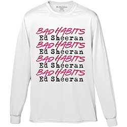 Ed Sheeran Unisex Long Sleeve T-Shirt: Bad Habits Stack