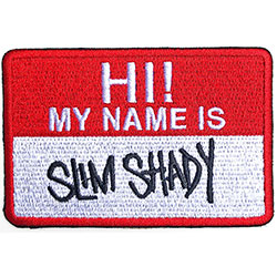 Eminem Standard Woven Patch: Slim Shady Name Badge
