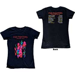 Foo Fighters Ladies T-Shirt: Wasting Light 2011 European Tour (Back Print) (Ex-Tour)