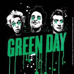 Green Day Single Cork Coaster: Drips