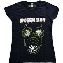 Green Day Ladies T-Shirt: Green Mask