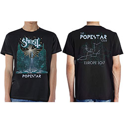 Ghost Unisex T-Shirt: Lightbringer Popestar Tour Europe 2017 (X-Large)