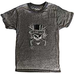 Guns N' Roses Unisex T-Shirt: Faded Skull (Burnout)
