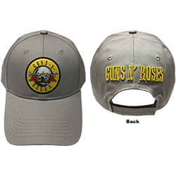Guns N' Roses Unisex Baseball Cap: Circle Logo (Grey)