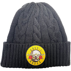 Guns N' Roses Unisex Beanie Hat: Circle Logo (Cable Knit)
