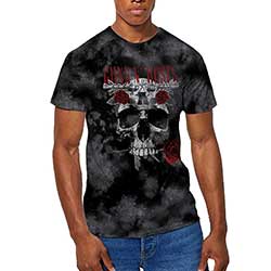 Guns N' Roses Unisex T-Shirt: Flower Skull (Wash Collection)