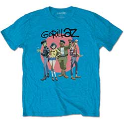 Gorillaz Unisex T-Shirt: Group Circle Rise