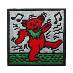 Grateful Dead Standard Woven Patch: Dancing Bear