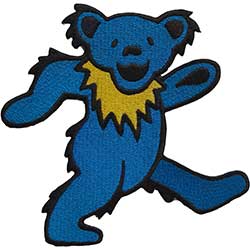 Grateful Dead Standard Woven Patch: Blue Dancing Bear