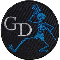 Grateful Dead Standard Woven Patch: Skeleton Circle