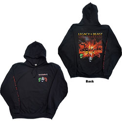 Iron Maiden Unisex Pullover Hoodie: Nights Of The Dead (Back Print, Sleeve Print) (Small)