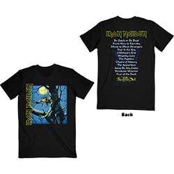 Iron Maiden Unisex T-Shirt: Fear of the Dark Album Tracklisting (Back Print)
