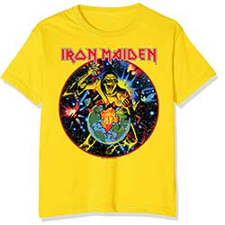 Iron Maiden Unisex T-Shirt: World Piece Tour Circle