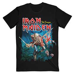 Iron Maiden Unisex T-Shirt: Trooper Eddie Large Eyes