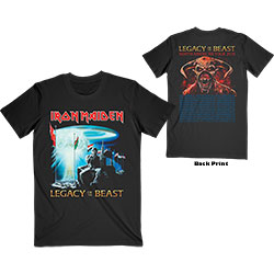 Iron Maiden Unisex T-Shirt: Two Minutes to Midnight (Back Print)