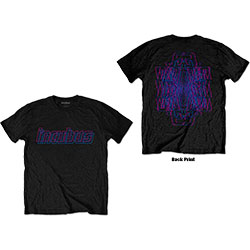 Incubus Unisex T-Shirt: Trippy Neon (Back Print)