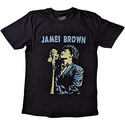 James Brown Unisex T-Shirt: Holding Mic