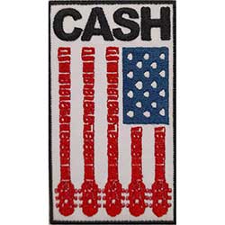Johnny Cash Standard Woven Patch: Flag