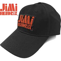 Jimi Hendrix Unisex Baseball Cap: Orange Stencil Logo