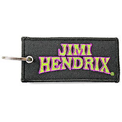 Jimi Hendrix Keychain: Arched Logo (Double Sided Patch)