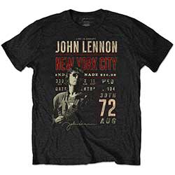 John Lennon Unisex T-Shirt: NYC '72 (Eco-Friendly)