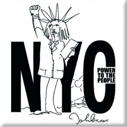 John Lennon Fridge Magnet: NYC Power to the People