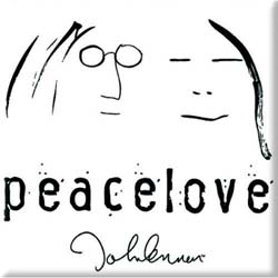 John Lennon Fridge Magnet: Peace & Love