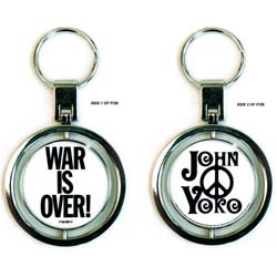 John Lennon Keychain: War is Over (Spinner)