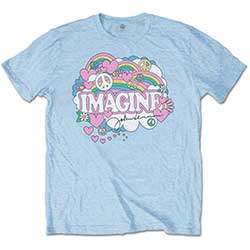 John Lennon Unisex T-Shirt: Rainbows, Love & Peace