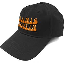 Janis Joplin Unisex Baseball Cap: Orange Logo