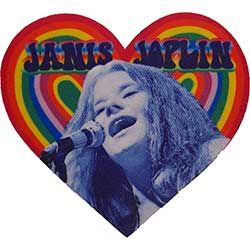 Janis Joplin Standard Printed Patch: Heart