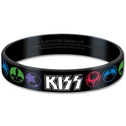 KISS Gummy Wristband: Logo & Icons