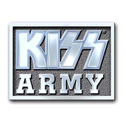 KISS Pin Badge: Army Block