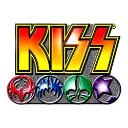 KISS Pin Badge: Logo & Icons