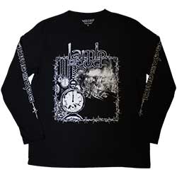 Lamb Of God Unisex Long Sleeve T-Shirt: Barbed Wire (Sleeve Print)