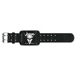 Venom Leather Wrist Strap: Black Metal